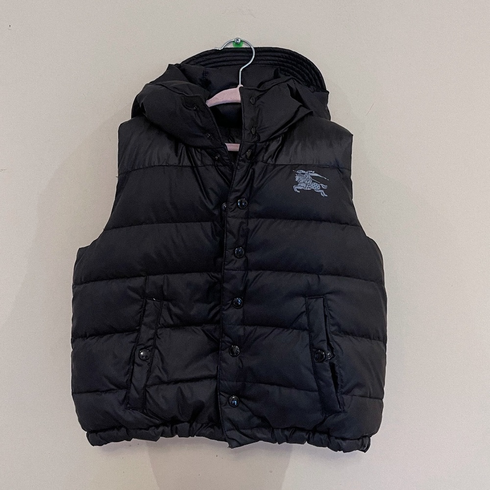 Burberry Reversible Hooded Down Puffer Vest Sz 3/4Y